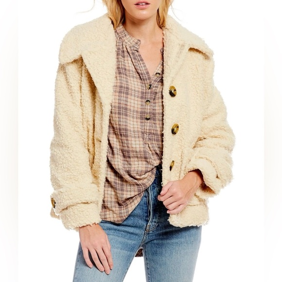 Free People | So Soft Cozy Peacoat - Picture 1 of 6